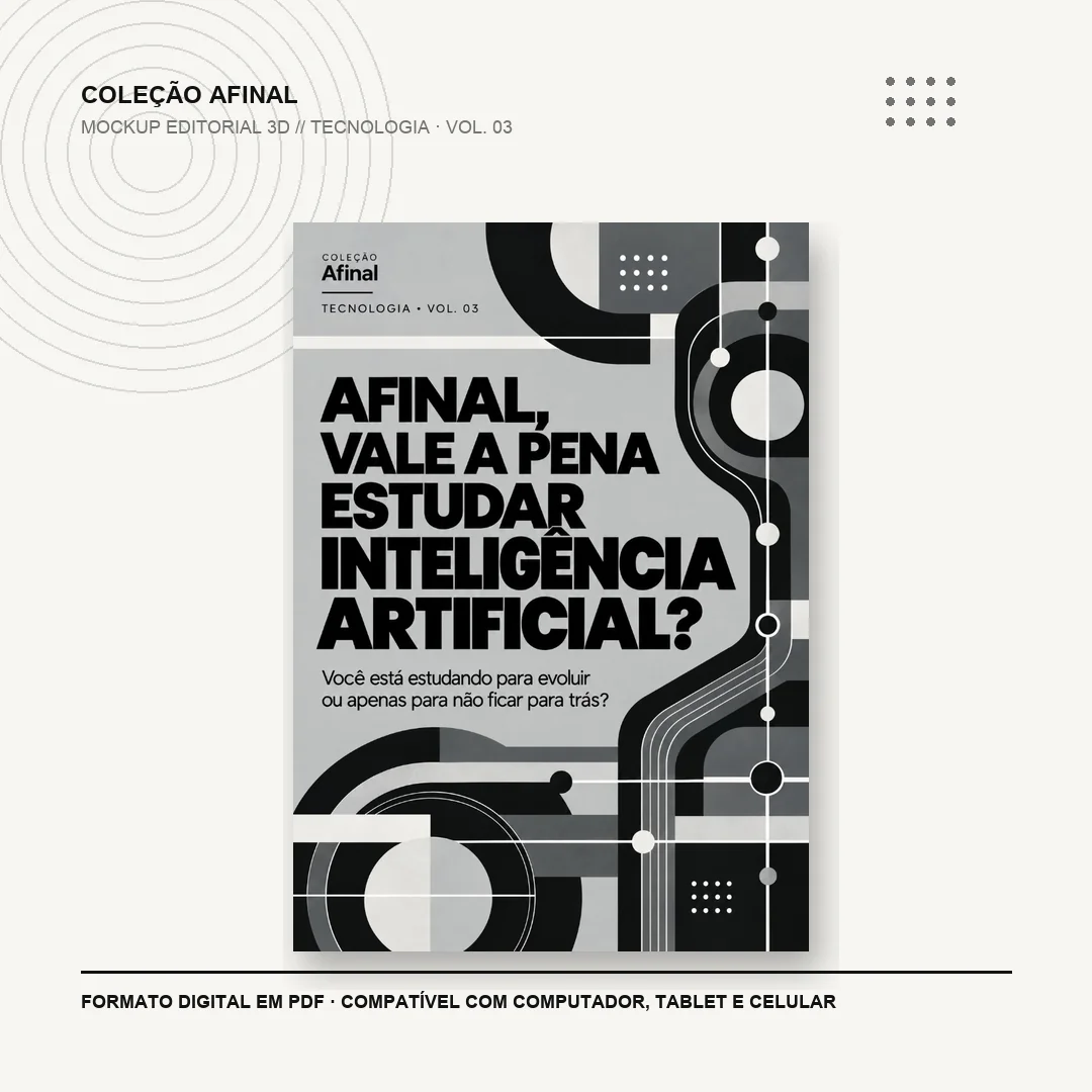 Mockup 3D em perspectiva do e-book Coleção Afinal Vol. 03